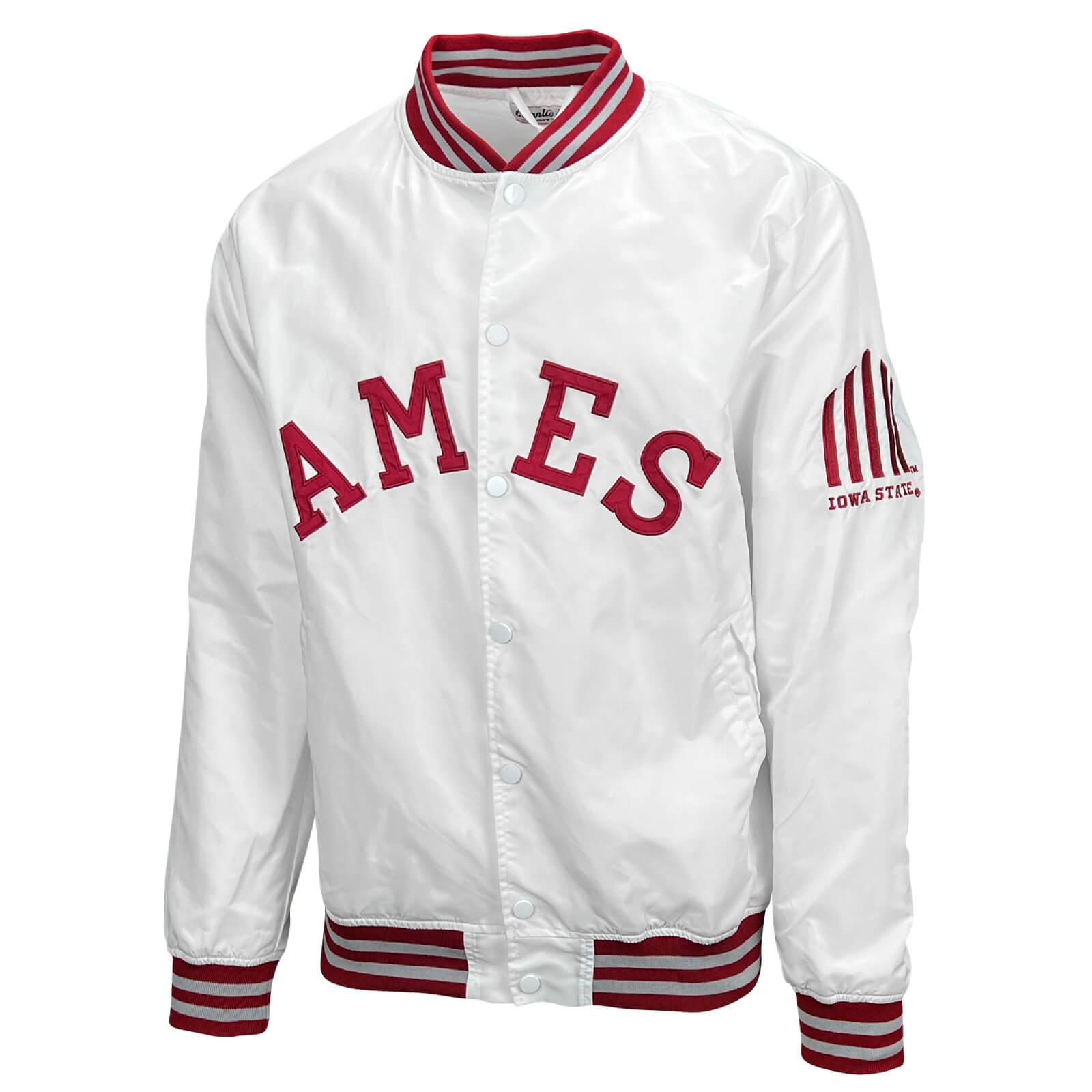 Charlie Hustle Ames 5 Bar White Varsity Jacket